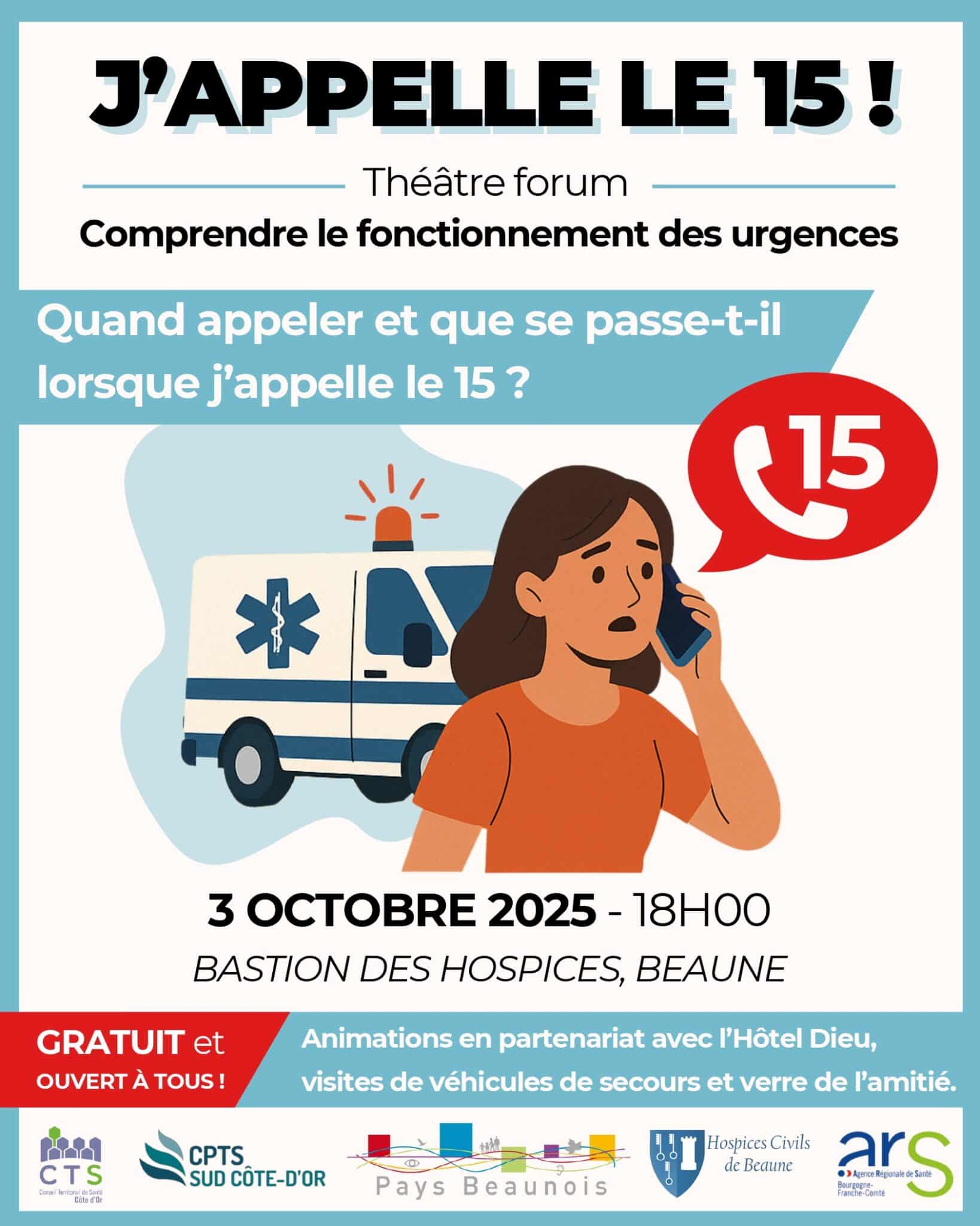 Soirée Théâtre-Forum à Beaune – Comprendre et mieux utiliser les urgences