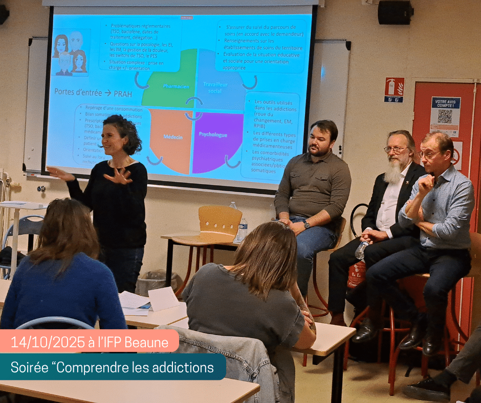 Soirée "Comprendre les addictions" 14 octobre 2025 IFP Beaune