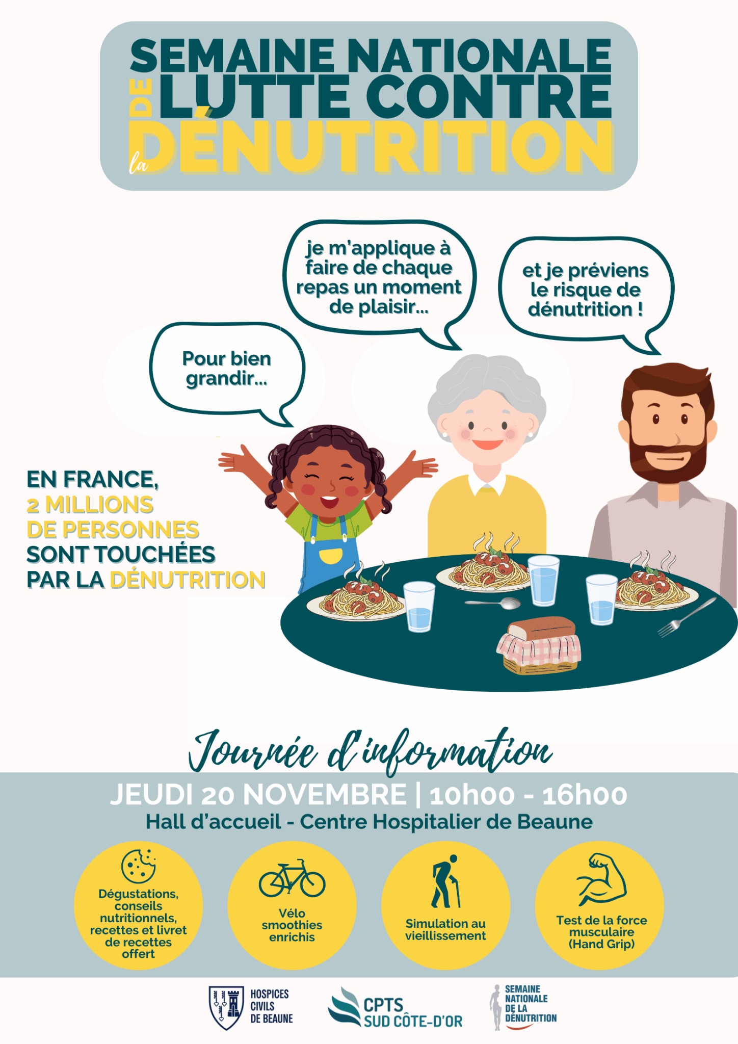 Semaine de la dénutrition : journée d'information HCB 20 novembre