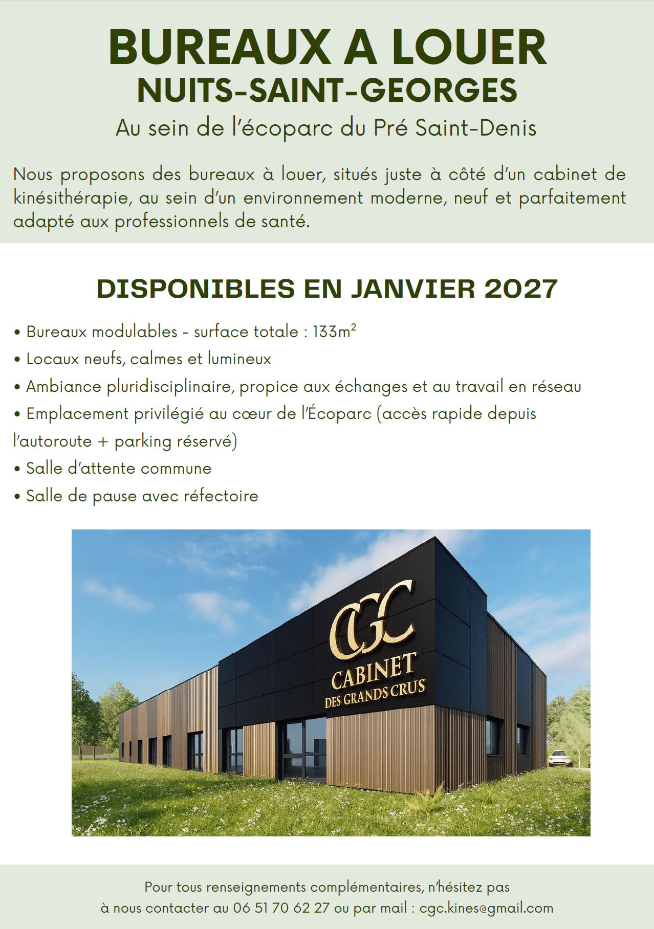 Bureaux à Louer Nuits Saint-Georges